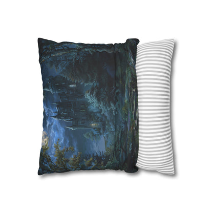 Enchanted Forest Castle Pillowcase - Majestic castle in moonlit forest | High-quality, stylish, perfect for all seasons | Makes a great gift - Prints with Passion