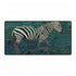 Techno Zebra Running Through Circuits — XL & XXL Desk Mat — Full Top-Down Artwork View