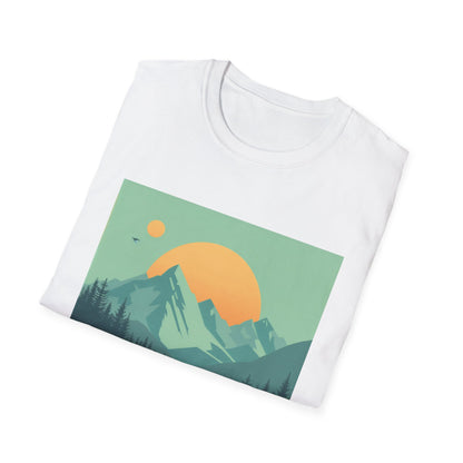 Mountain Majesty: Minimalist Landscape T-shirt