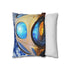 Solar Cathedral Floating in Orbit — 40×40 Cushion Cover — Soft Brushed Fabric Texture Close-Up