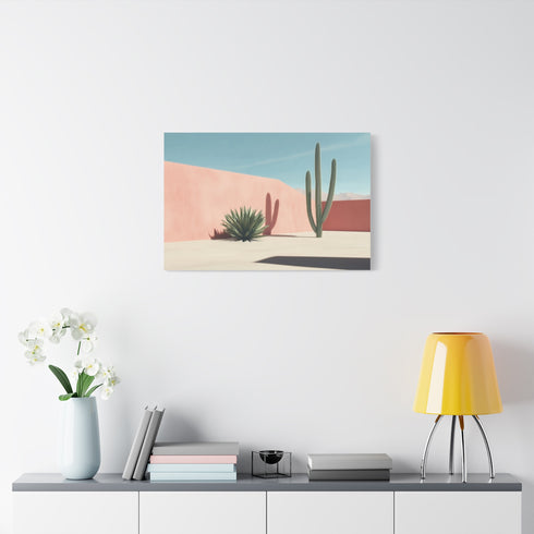 Minimal Desert Scene with Sharp Shadows — Canvas Wall Art — Product Detail View 7