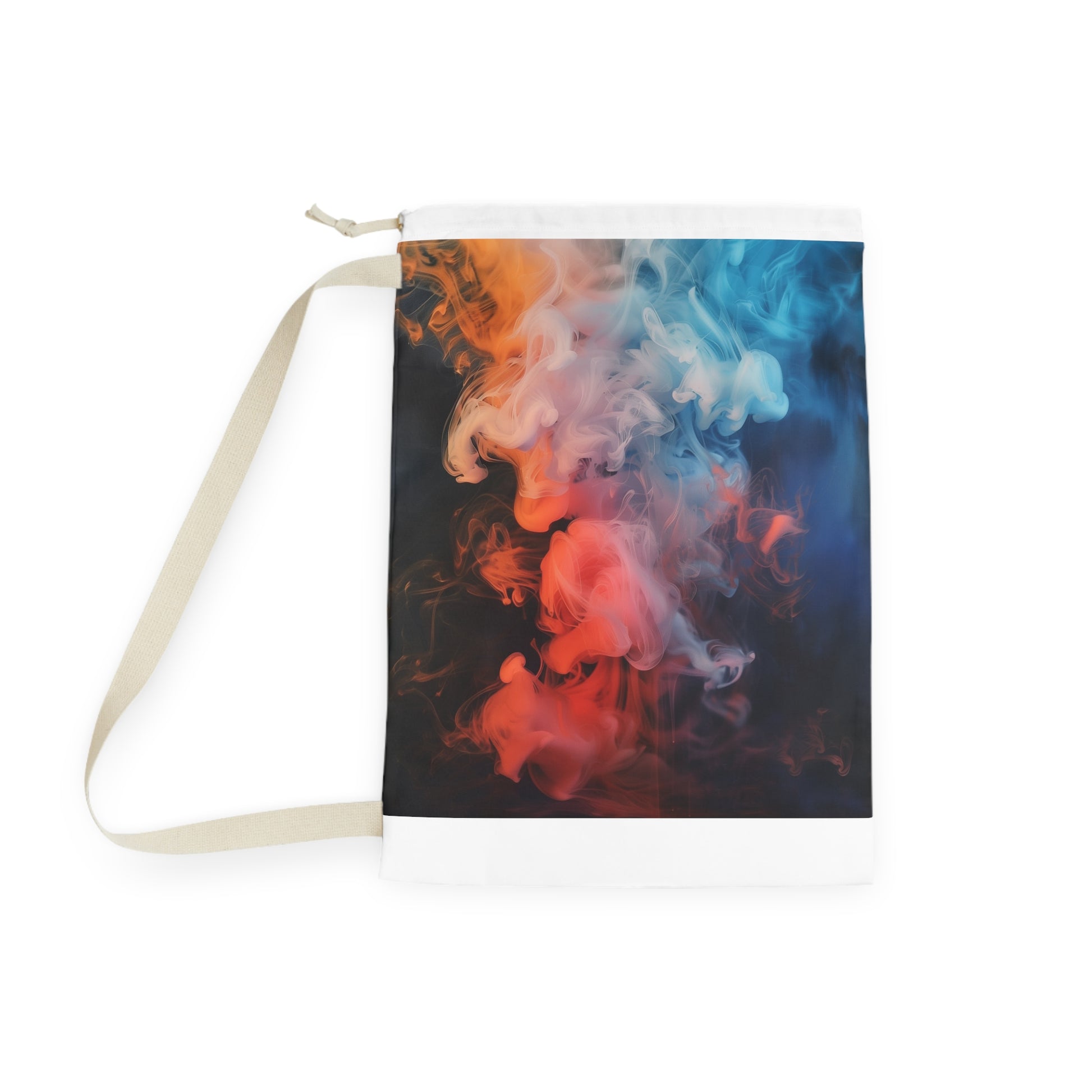 Abstract smoke art laundry bag - durable and stylish addition to your modern home laundry routine