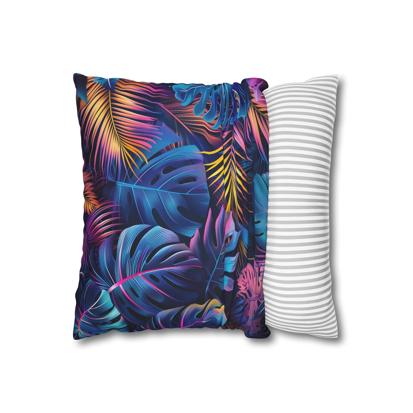 "Vibrant Tropical Glow Pillowcase - High-quality & stylish design for all seasons, perfect gift for a touch of exotic energy in your sleep space"