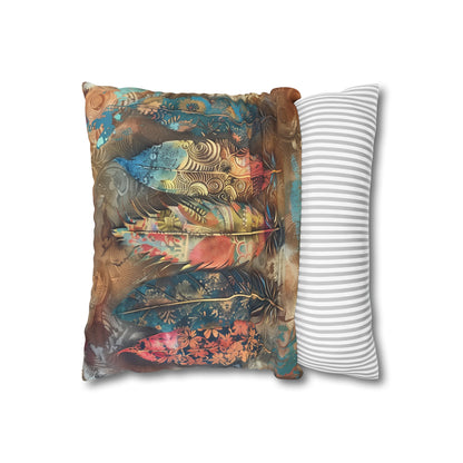 Bohemian Dreamcatcher Pillowcase - Feather Design for Stylish Comfort