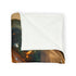 Glass Eye Watching Galactic Core — Plush Fleece Throw Blanket — Product Detail View 8