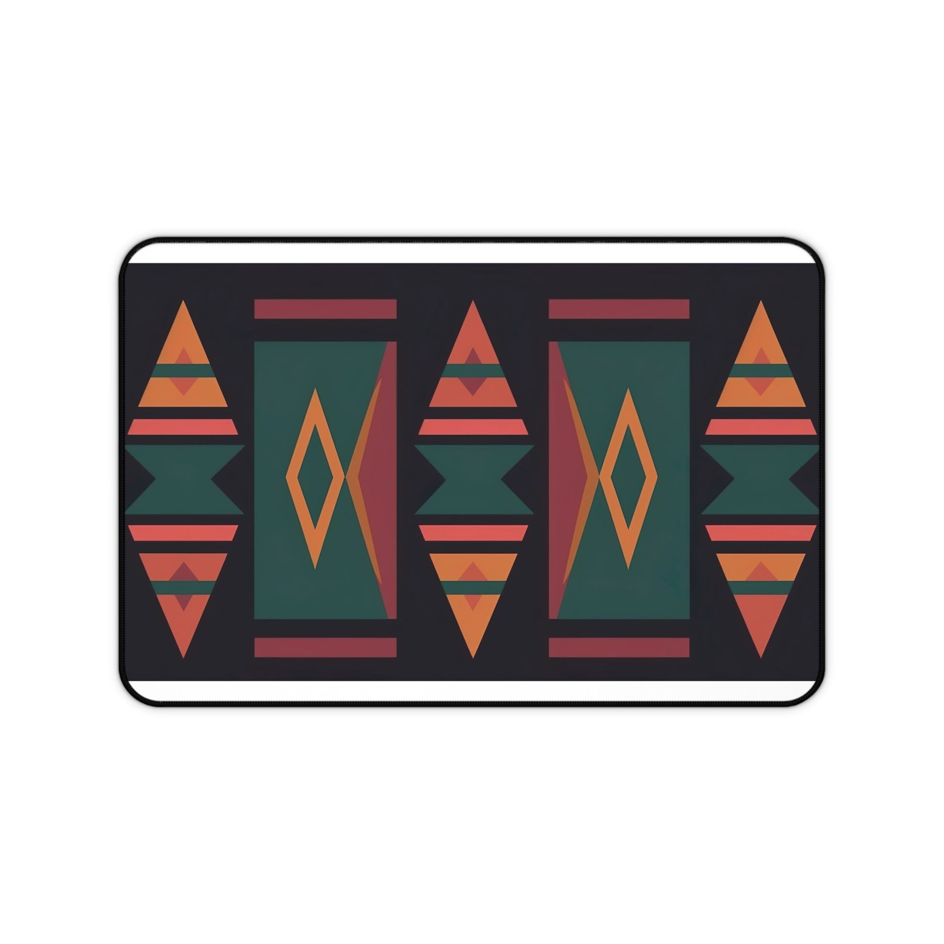 "Vibrant Aztec style desk mat, elevate your workspace with cultural flair and creativity"