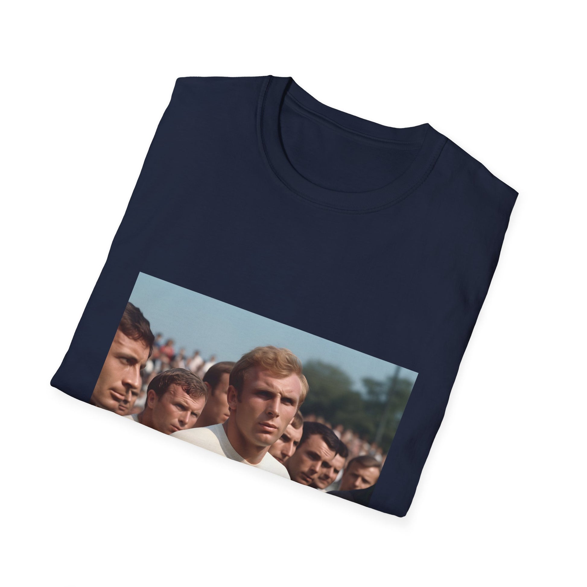 "Vintage England Soccer T-shirt - A Captain's Legacy: The Spirit of '66 - Bobby Moore World Cup Tribute Shirt for Football Fans"