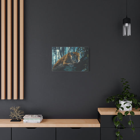 Cybernetic Jaguar in Data Jungle — Canvas Wall Art — Product Detail View 5