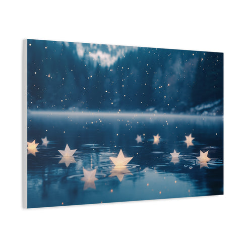 Paper Stars Falling into Dream Lake — Canvas Wall Art — Product Detail View 6