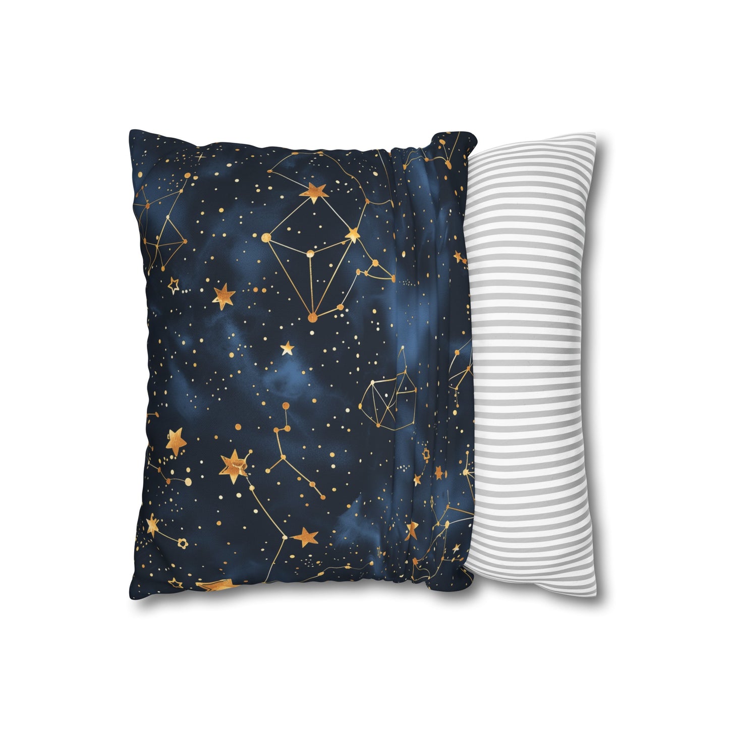 "Starry Night Pillowcase featuring Constellation Stars pattern for celestial dreams"