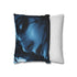 Cyber Siren Singing Through Wires — 40×40 Cushion Cover — Sofa & Living Room Lifestyle View