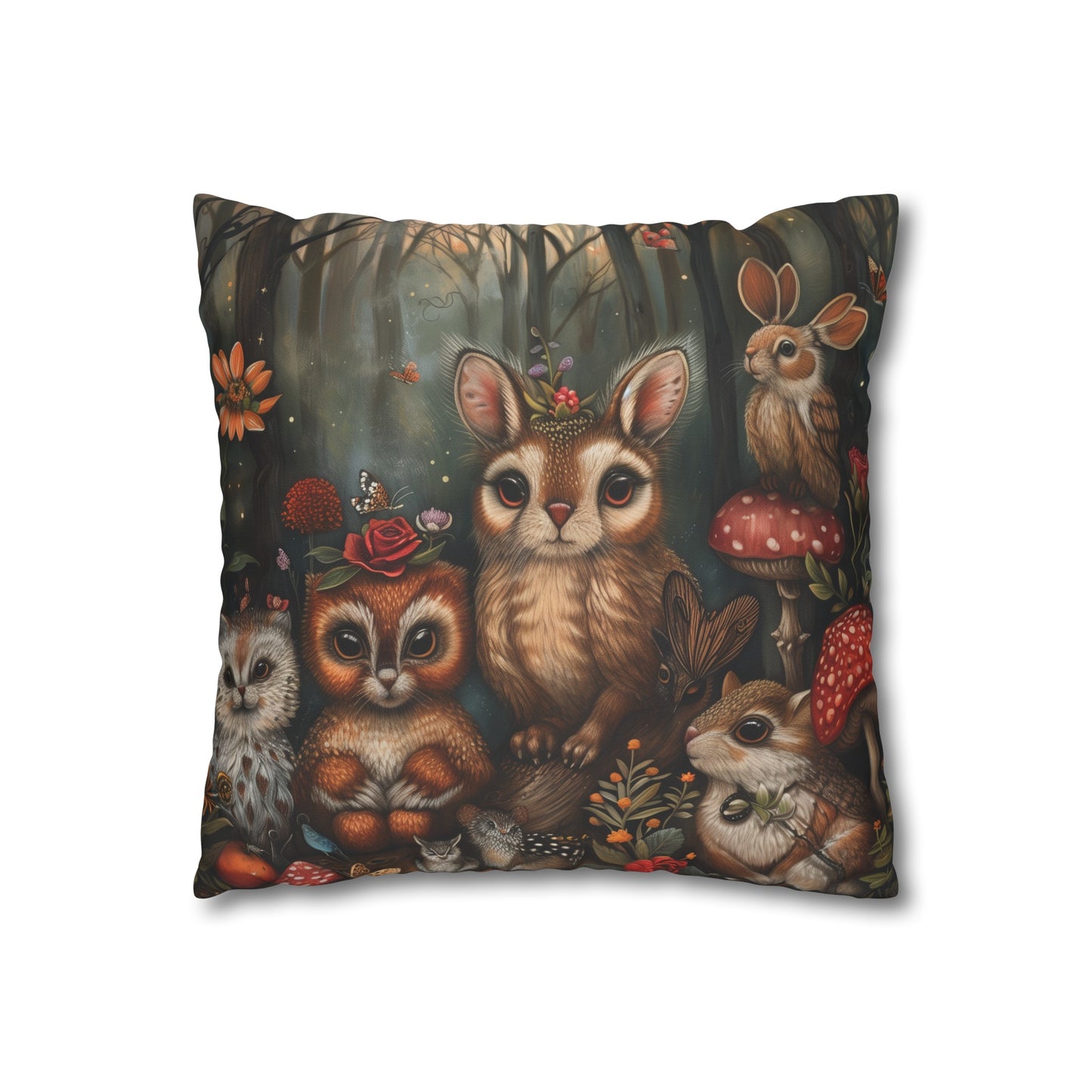 "Adorable Woodland Friends Pillowcase - High-Quality, Comfortable & Stylish Design for All Seasons - Perfect Gift - Shop Now!"