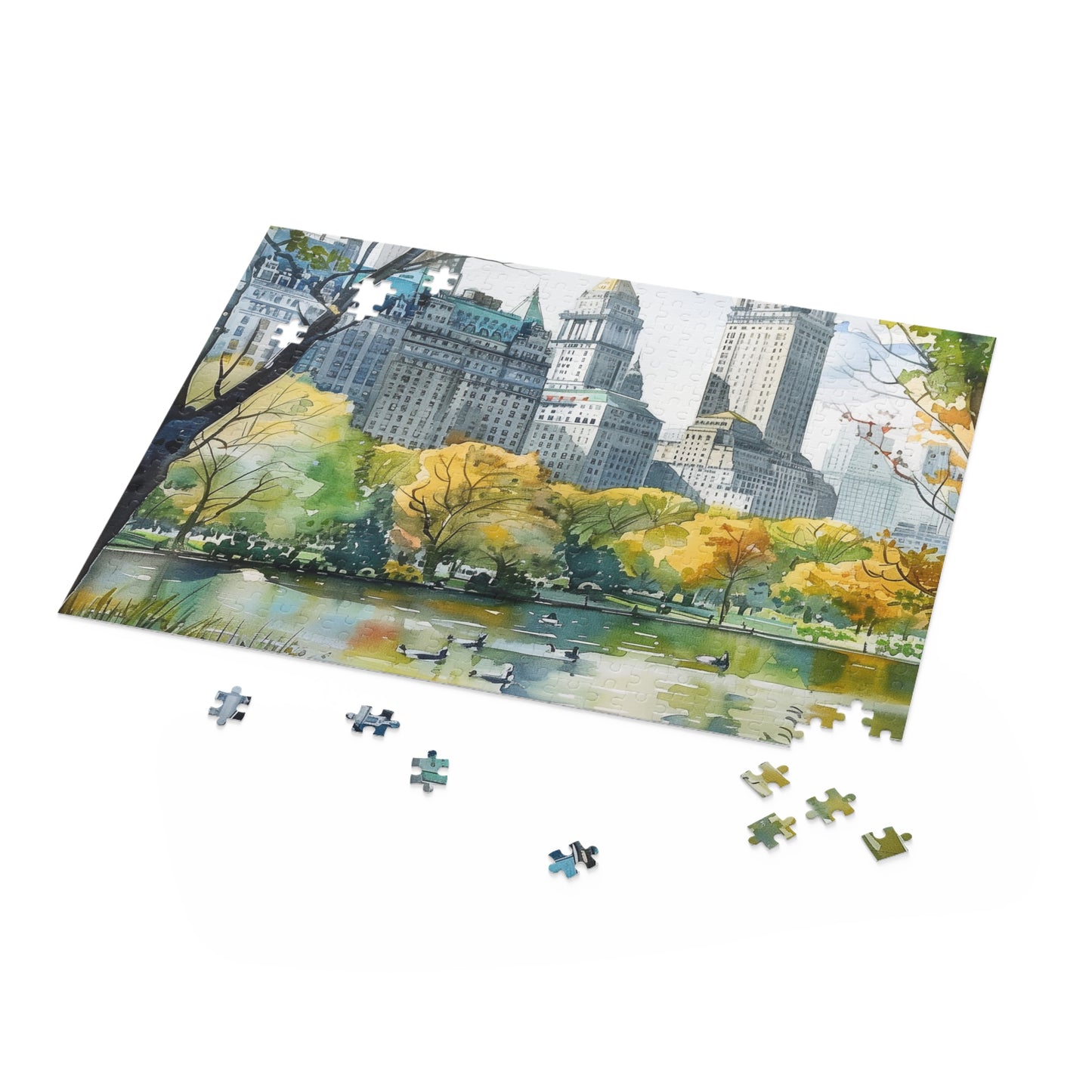 Central Park Watercolor Jigsaw Puzzle