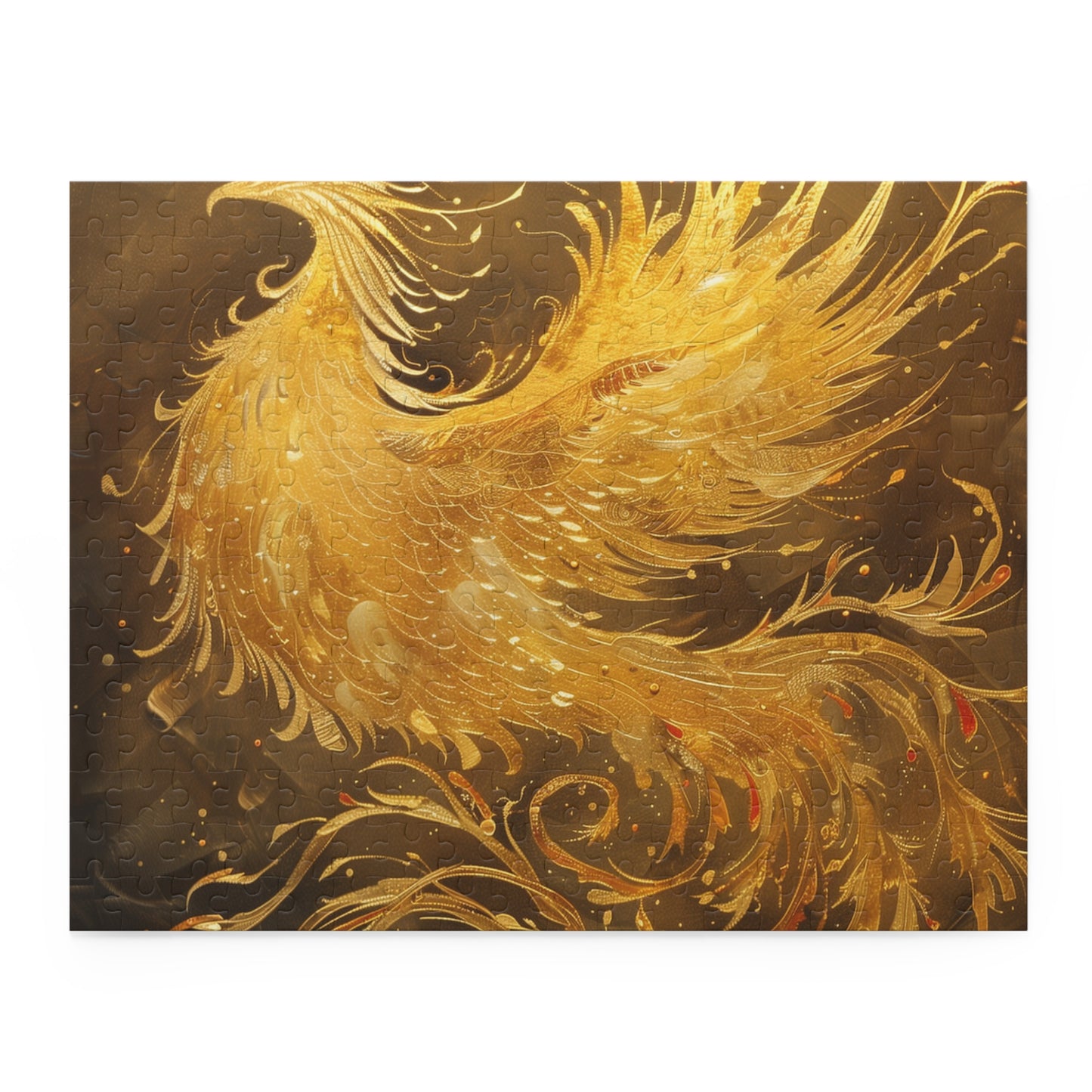 "Enchanting Phoenix Rising from Ashes Jigsaw Puzzle for Mythology Lovers"