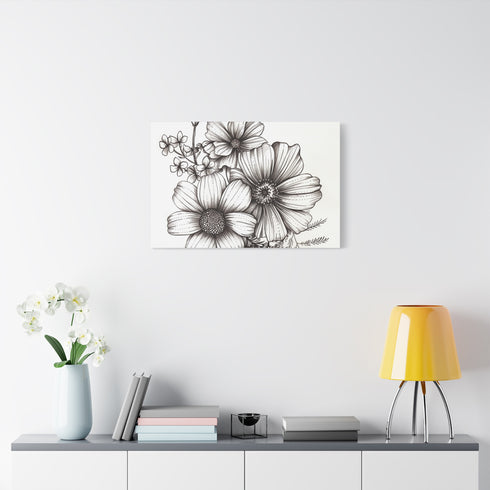 Minimalist Botanical Line Art — Canvas Wall Art — Product Detail View 7