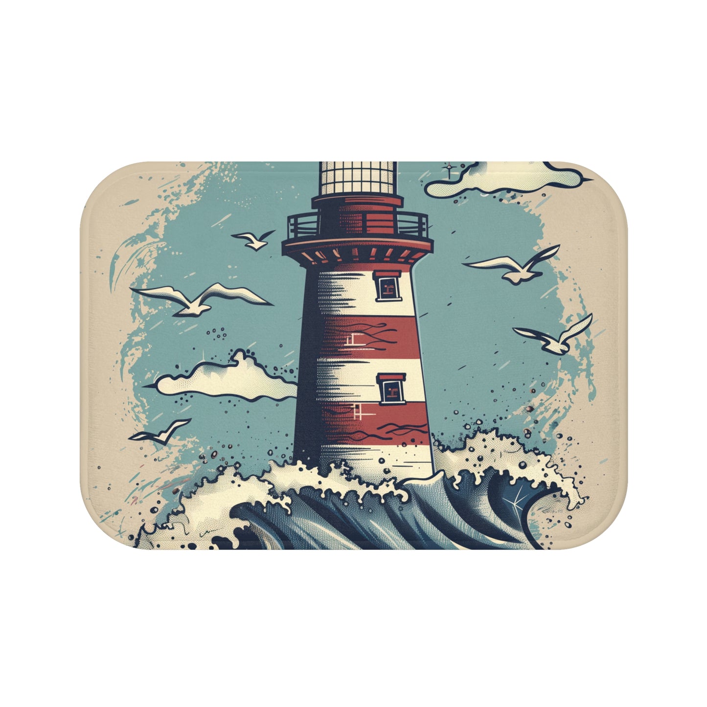 Seaside Beacon Bath Mat