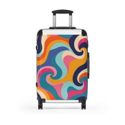 Retro Waves Suitcase: Vibrant Nostalgia