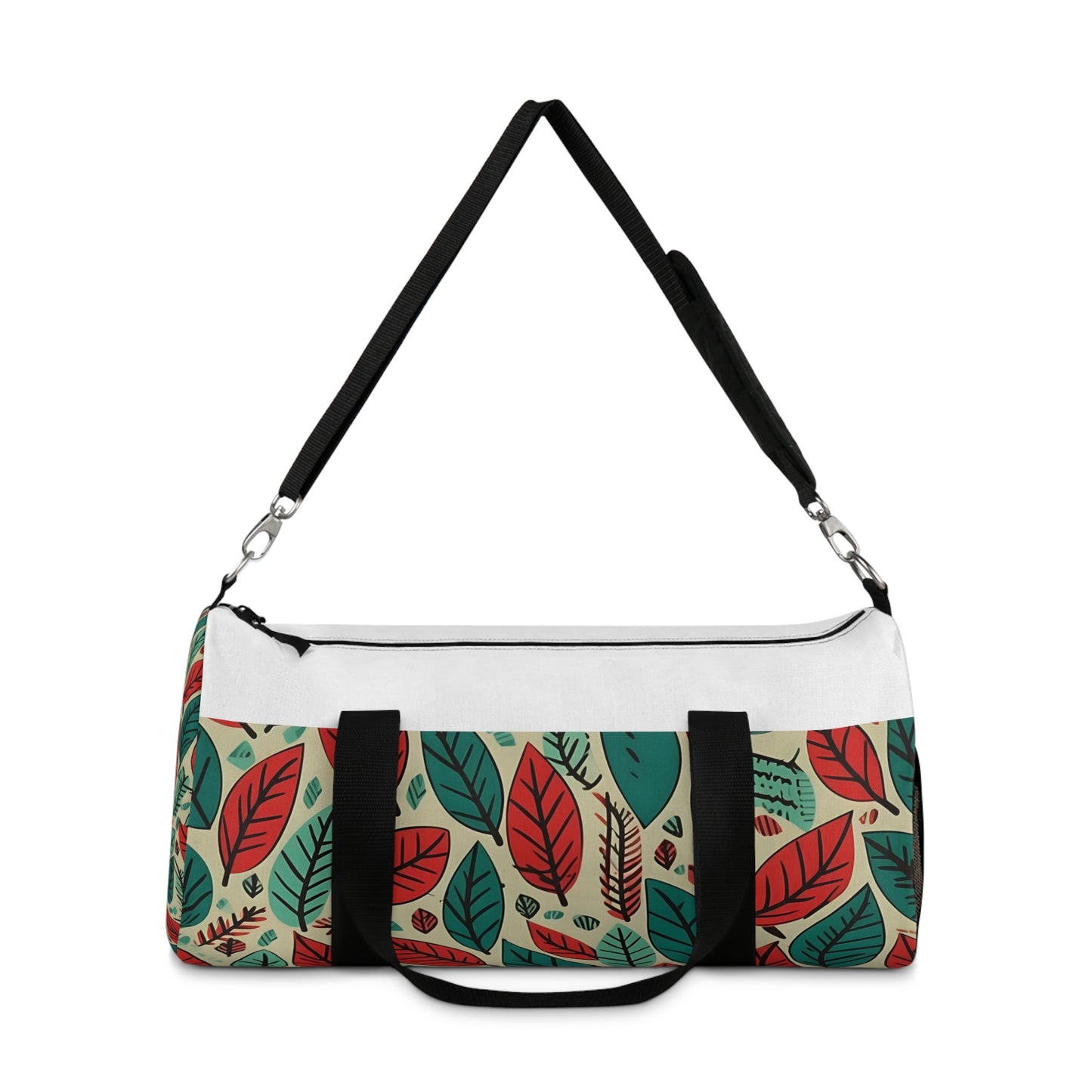 Modern Green Leaf Duffel Bag