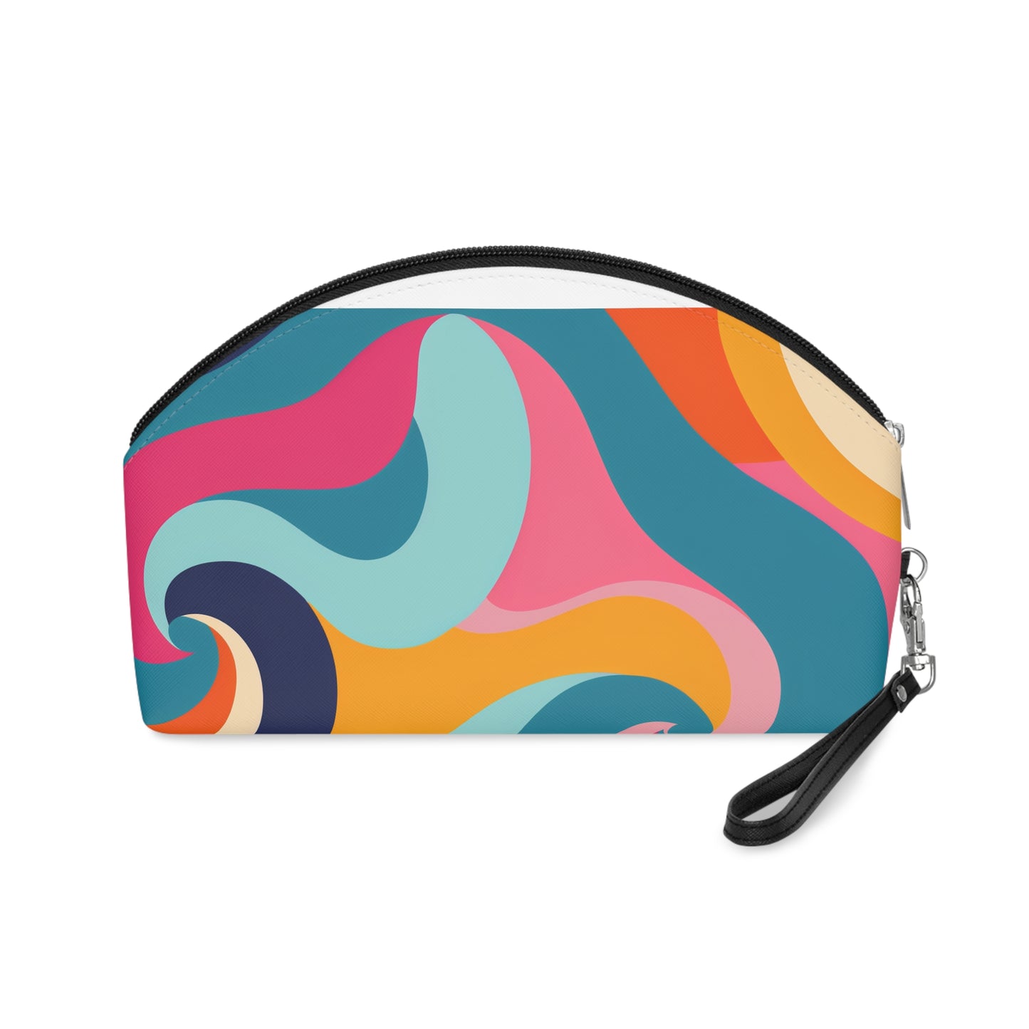 Retro Waves Vibrant Makeup Bag