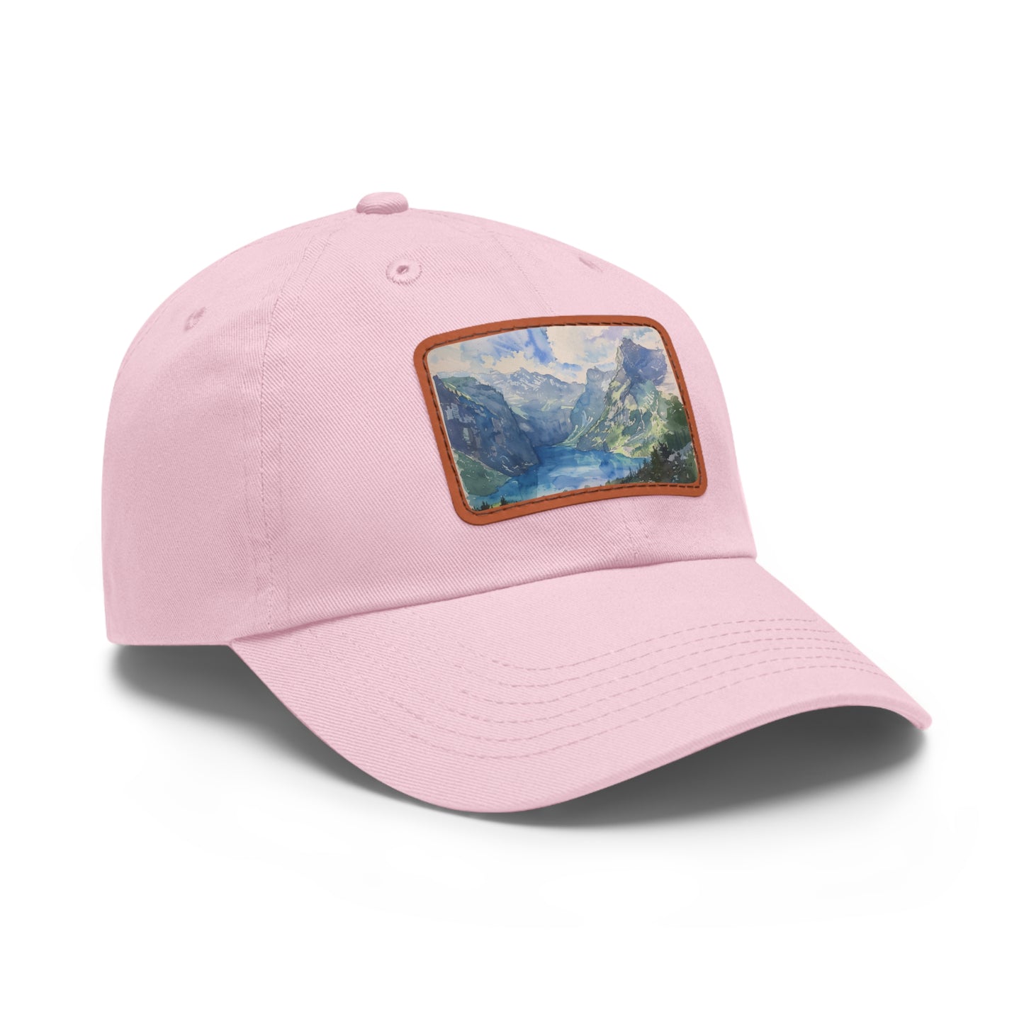 Alpine Splendor: Swiss Alps Watercolor Baseball Cap