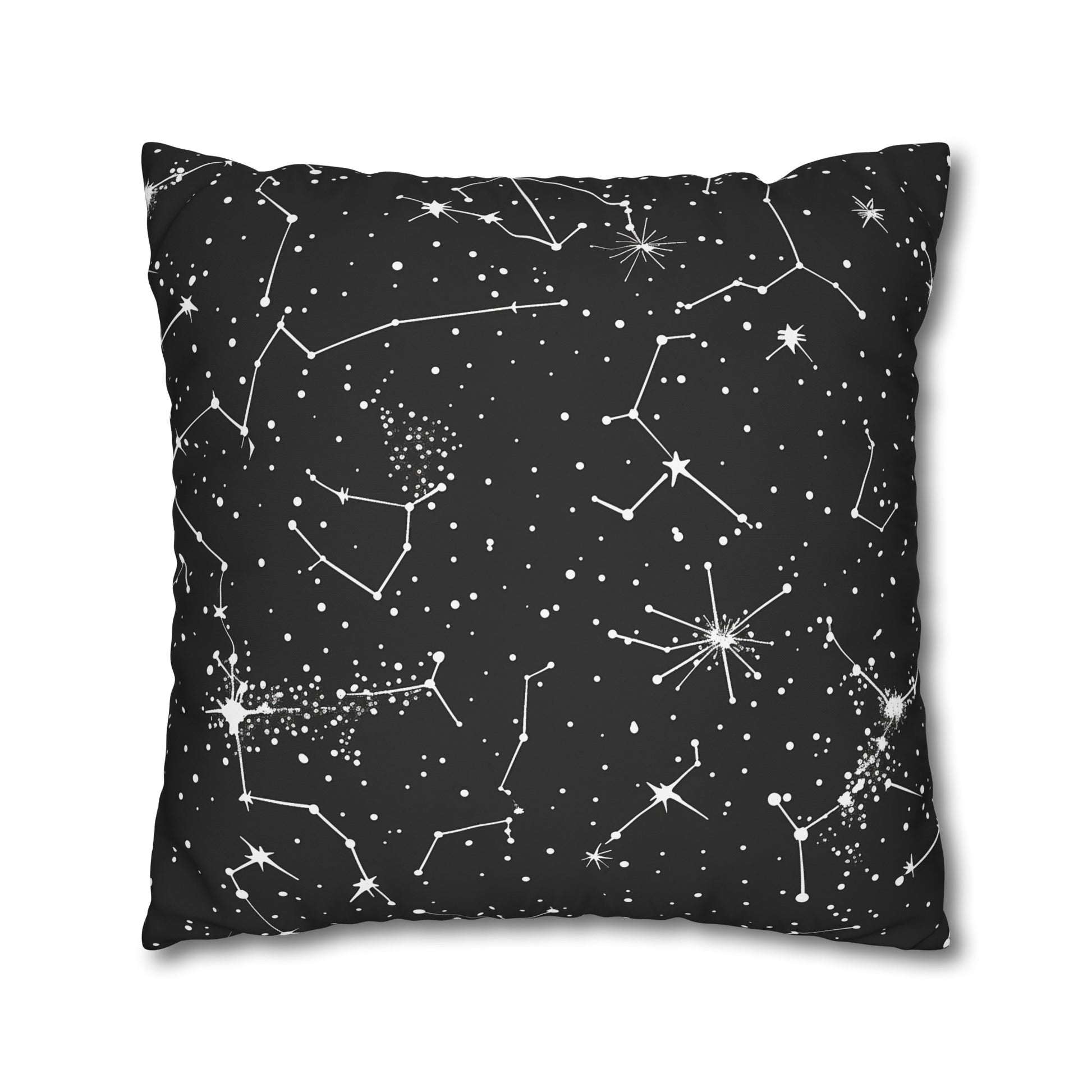 "Starry Night Pillow Case featuring Constellation Stars seamless pattern, adding magic to bedroom decor"