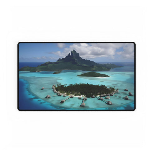 Bora Bora Turquoise Lagoon & Mount Otemanu XXL Extended Desk Mat - View 2 | Prints With Passion