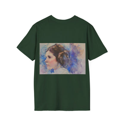 Princess Leia Watercolor Tee: Galactic Glamour