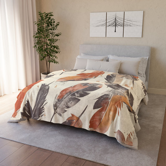 Experience ultimate comfort with our Boho Feathers Cozy Blanket. Featuring a stylish bohemian design