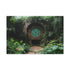 Time Machine Hidden in a Jungle — Canvas Wall Art — Living Room Wall Lifestyle View