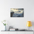 Sky Ship Tethered to Mountaintop Stretched Canvas Wall Art