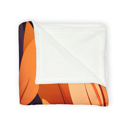 Autumn Foliage & Wildflowers Botanical Plush Fleece Throw Blanket - View 11 | Prints With Passion