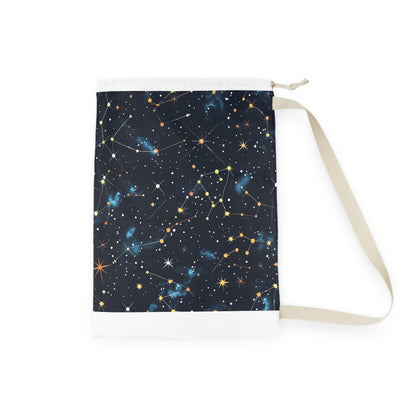 "Starry Night Laundry Bag - Constellation stars seamless pattern, organize clothes in style"