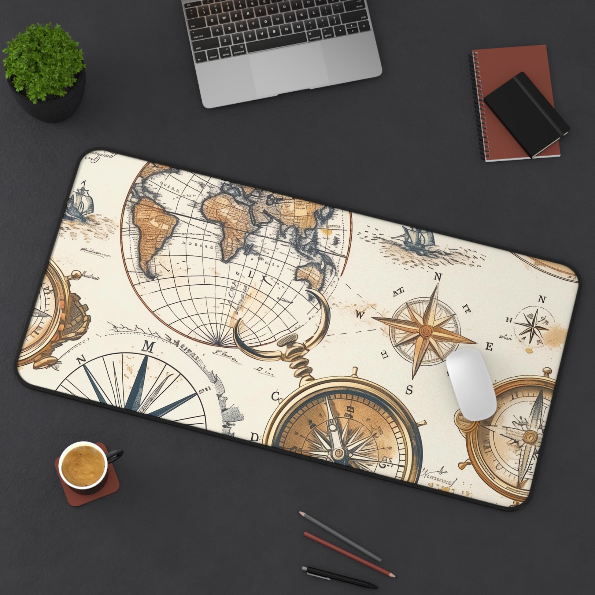 Vintage Maps Desk Mat | Desk Mat | Accessories, Back-to-School, Desk, Fall Bestsellers, Home & Living, Mouse pad, Mouse Pads, Mousepad, Seasonal Picks, Stationery, TikTok | Prints with Passion