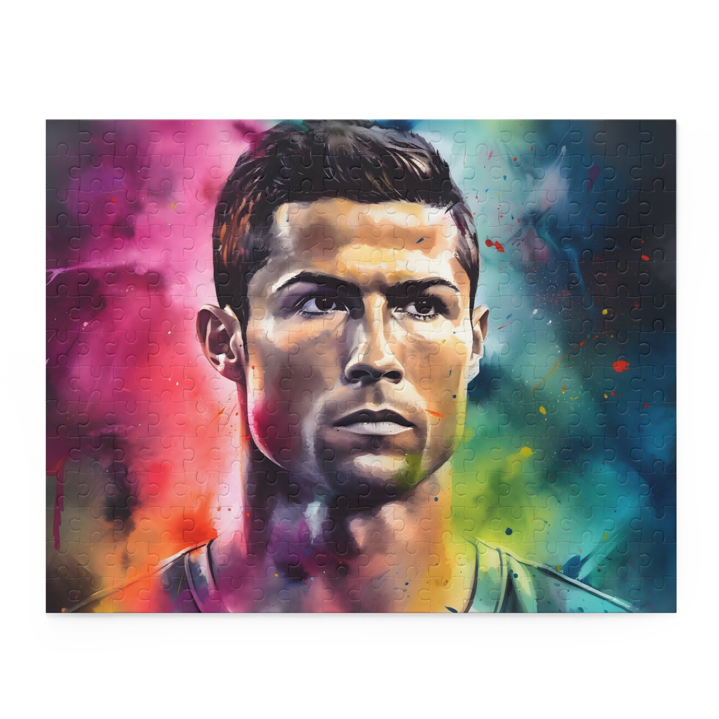 Ronaldo Watercolor Neon Puzzle