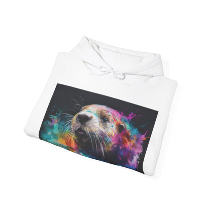 Smiling Otter Watercolor Hoodie