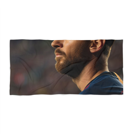 perfect for pool or beach lounging. The vibrant design features Messi's iconic logo and adidas branding. Get yours today and stand out among the crowd of beach-goers.