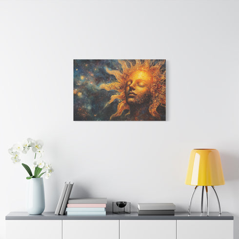 Sun God Painted with Nebulae — Canvas Wall Art — Product Detail View 7