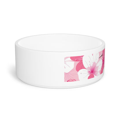 Blossom Pink and White Pet Bowl