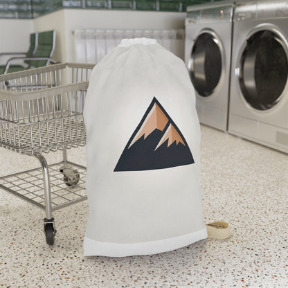 Stylish mountain logo laundry bag for carrying and storing dirty clothes easily