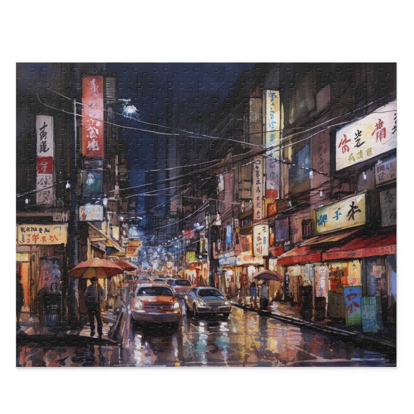 Tokyo Night Skyline Jigsaw Puzzle - Stunning panoramic view of illuminated cityscape in Tokyo at night