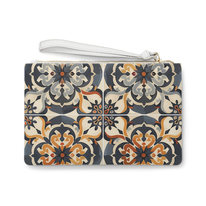 Tile Print Clutch Bag