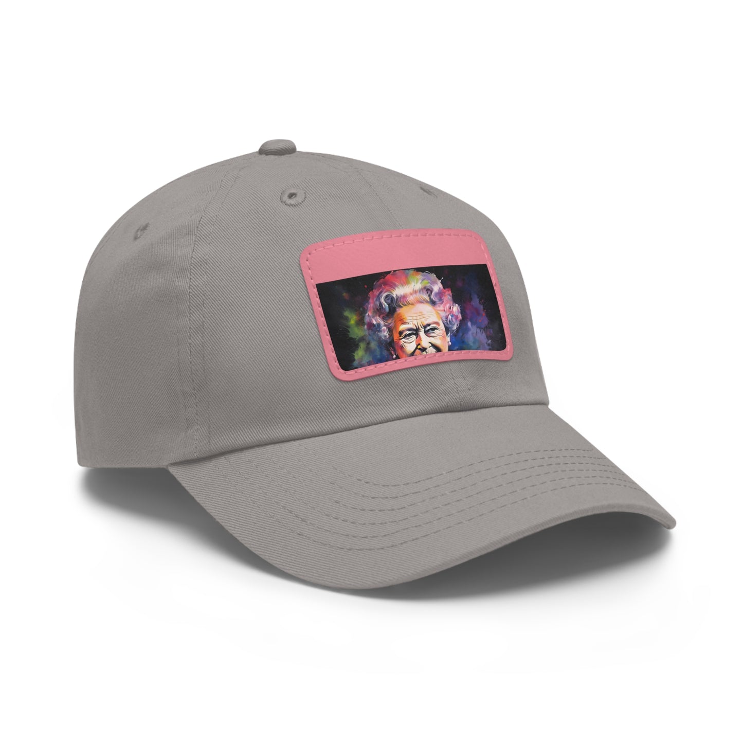 Regal Glow: Queen Elizabeth II Watercolor Neon Cap