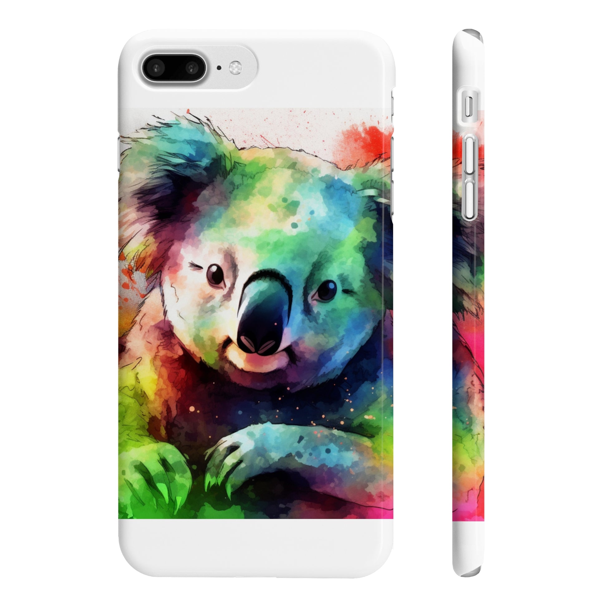 Alt text: "Adorable Koala Watercolor Phone Case - High-quality, versatile, and stylish design featuring a cute koala, perfect for all seasons. Makes a great gift. Shop more at BenCPrints."