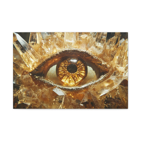 Levitating Crystals Forming an Eye (Edition II) — Canvas Wall Art — Front Gallery-Wrapped Canvas View