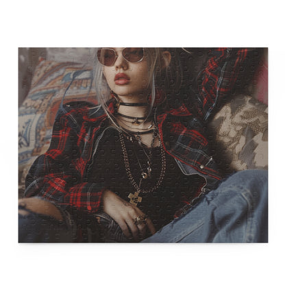 "90s Grunge Puzzle Collection with nostalgic imagery and edgy style"