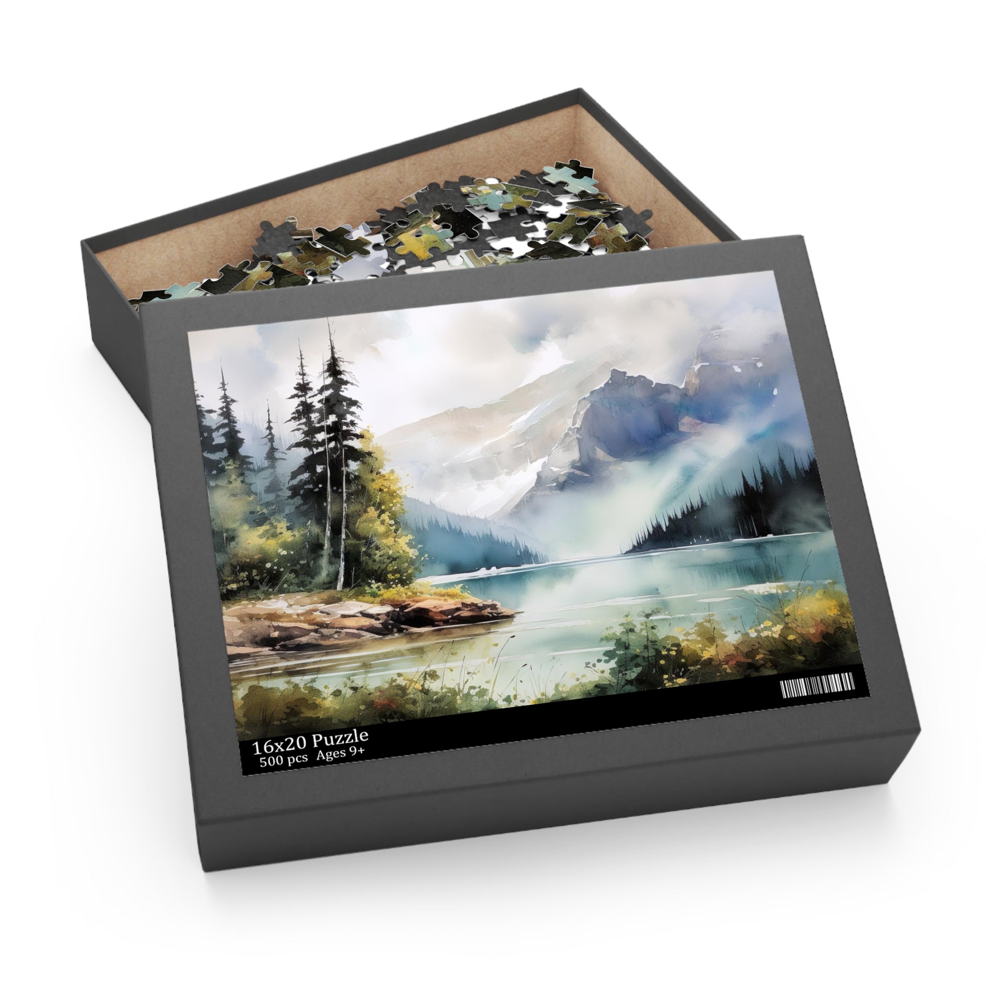 Wilderness Lake Forest Puzzle - Serene nature jigsaw puzzle for relaxation and enjoyment