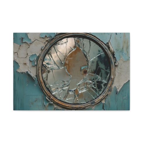 Fractured Portal in Cracked Mirror — Canvas Wall Art — Front Gallery-Wrapped Canvas View