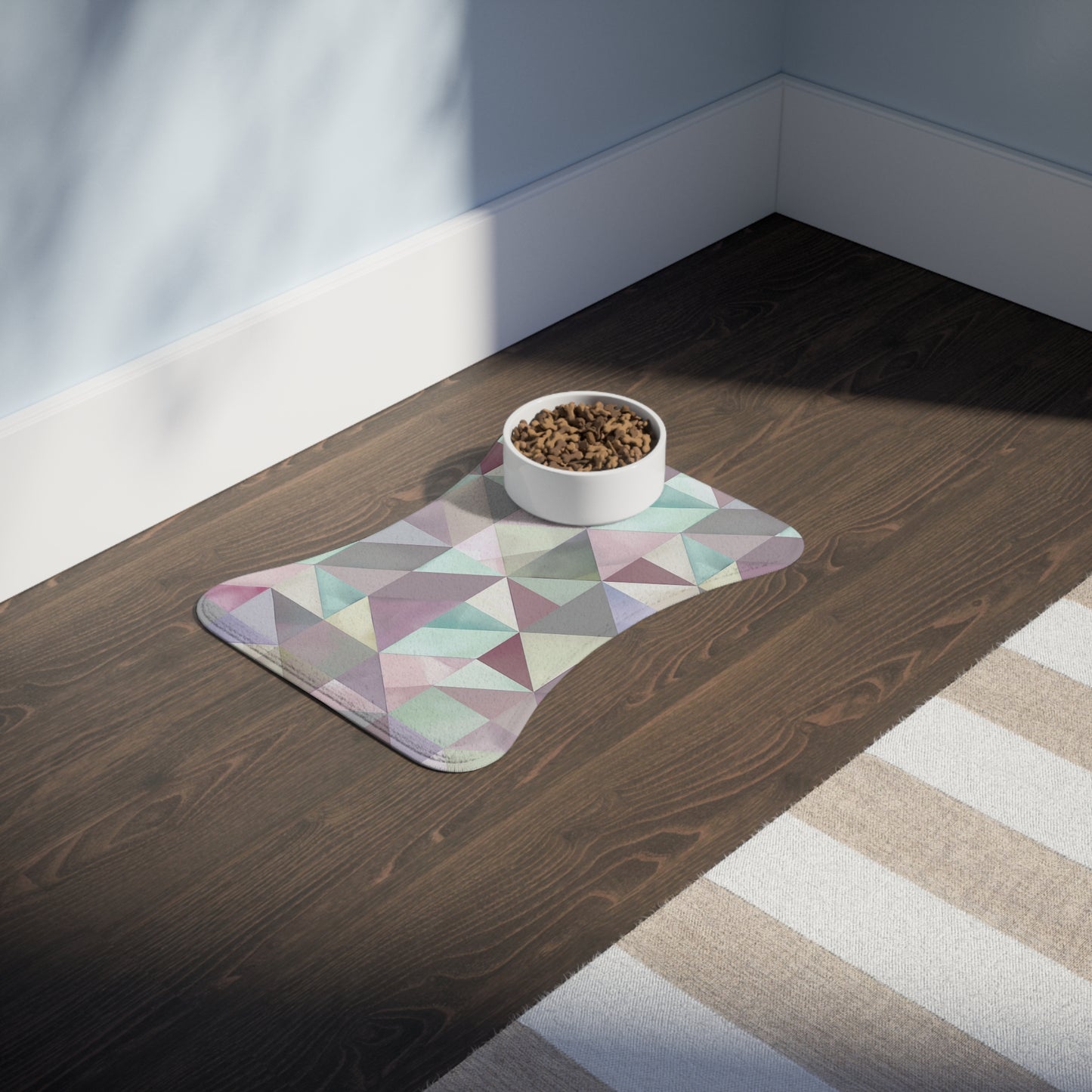 Chic Geometric Pet Feeding Mat