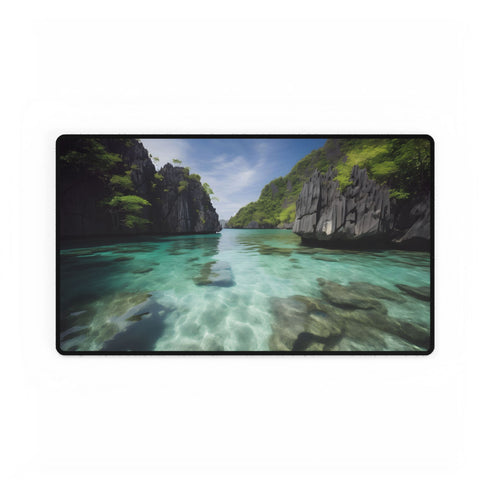 Palawan Turquoise Lagoon Island Cliffs XXL Extended Desk Mat - View 2 | Prints With Passion