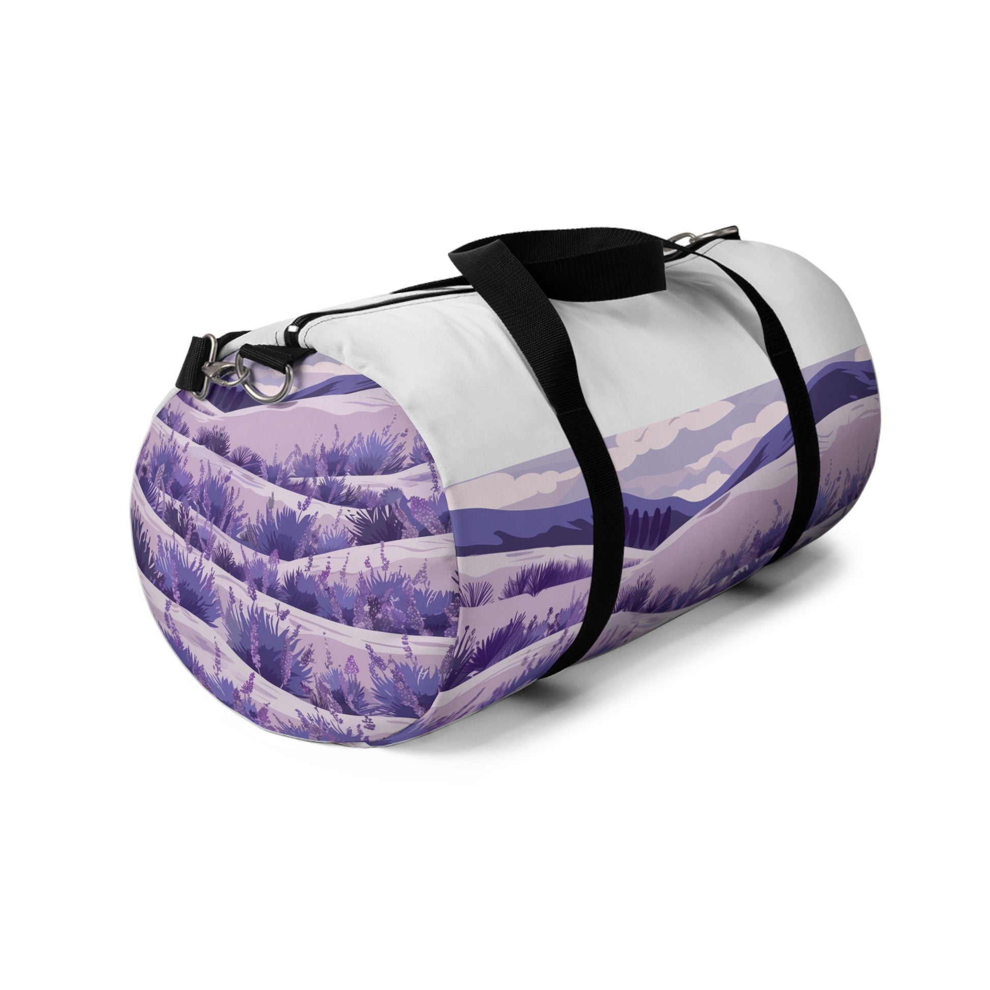 Lavender Fields Duffel Bag | Duffle Bags | Accessories, All Over Print, AOP, Assembled in the USA, Assembled in USA, Bags, Duffle, Made in the USA, Made in USA | Prints with Passion